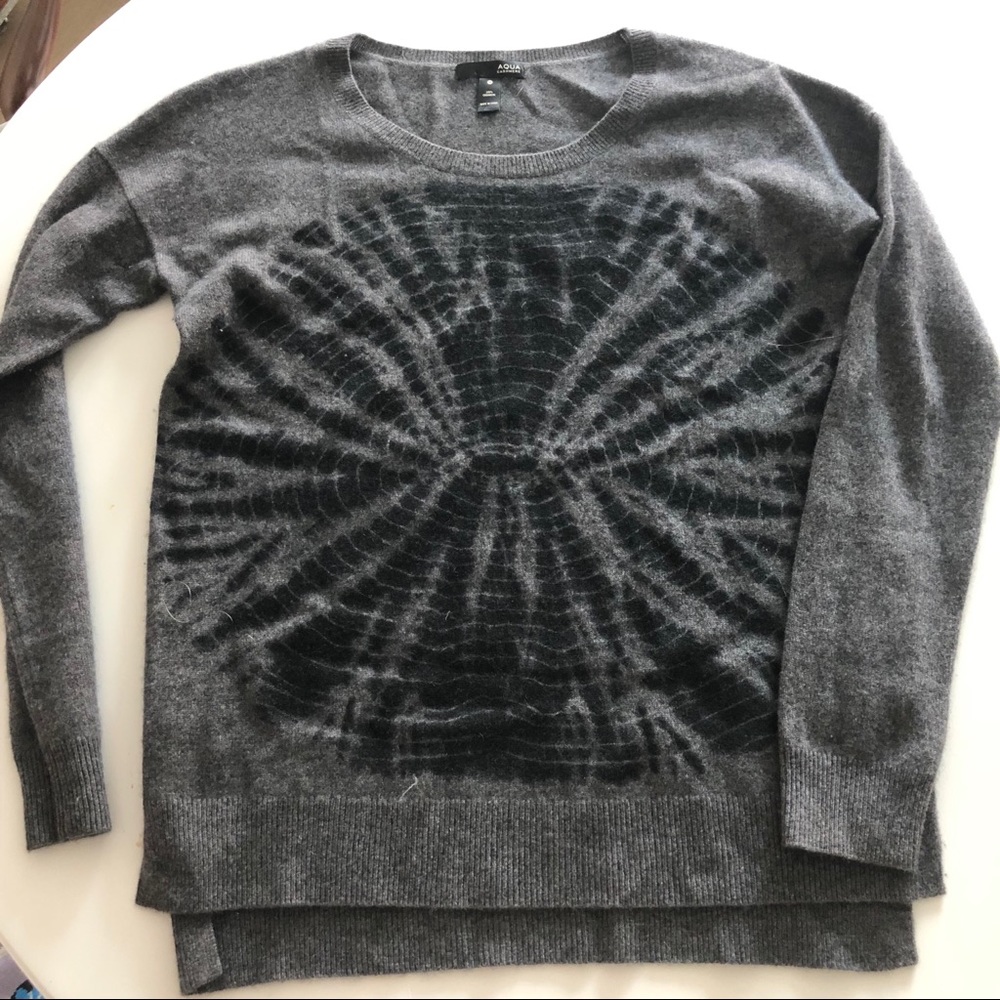 Aqua tie-dye cashmere sweater size M